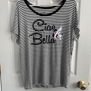 Striped Minnie Mouse Ciao Bella T-Shirt